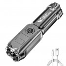 Rechargeable waterproof light torch 5w usb battery 18650 zoom 3 lights 500m