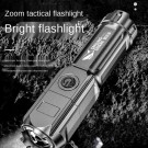 Rechargeable waterproof light torch 5w usb battery 18650 zoom 3 lights 500m