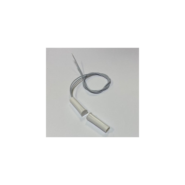 Contact nf encastre 9mm 10mm blanc 2 fils 30cm detecteur ouverture capteur magnetique ms-105r 2 wire