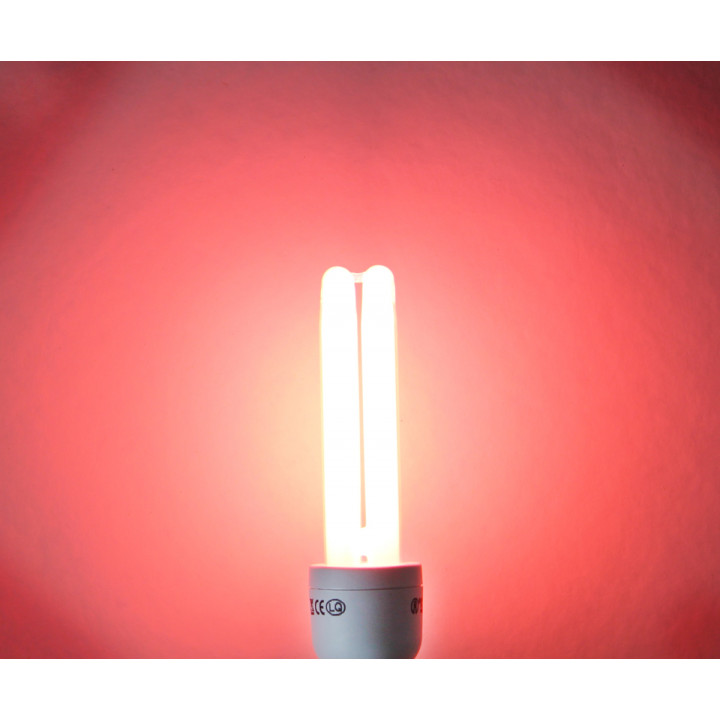 Red energy saving lamp, e27, 13w 15w 230v