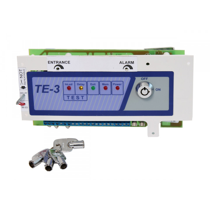 Electronic circuit for burglar alarm central electronic te3n