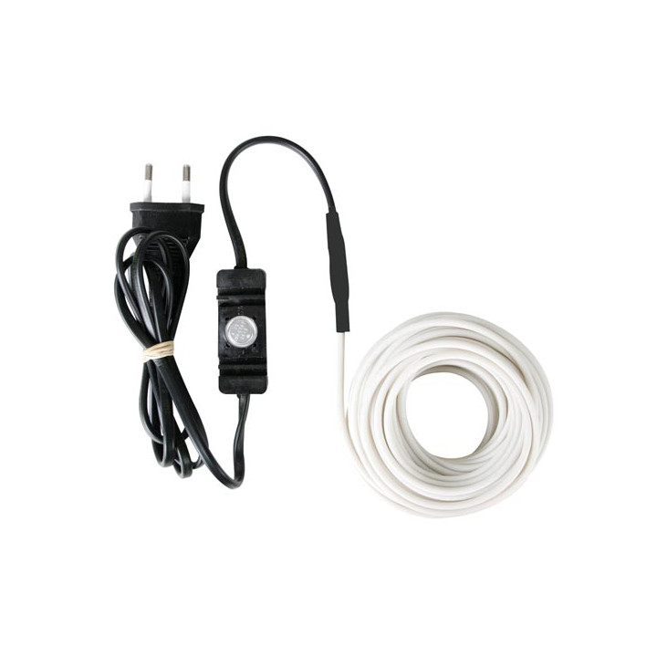Cable chauffant electrique cordon anti gel 12m 120-0t antigel canalisation tuyau eau avec thermostat