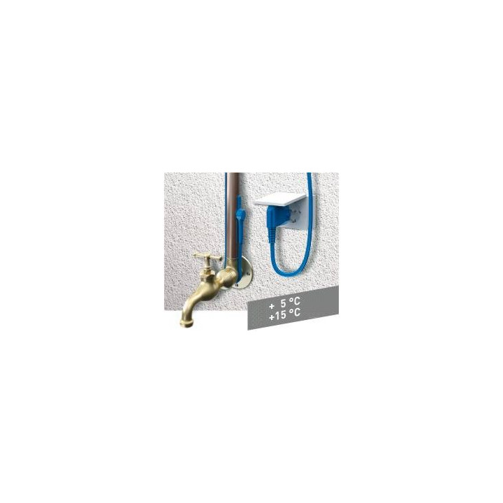 Cable chauffant thermostat antigel aquacable-1m canalisation tuyau eau anti gel gcordon electrique