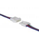 Connector 4-pin male and female cable 50cm with 24v / 5a max wiring rgb led ref: lcon13