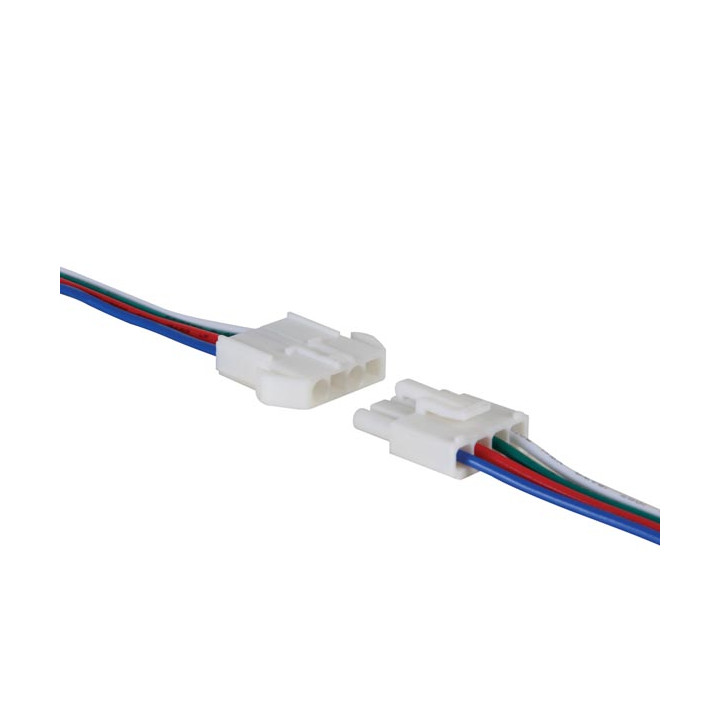 Stecker 4-polig männlich und weiblich kabel 50cm mit 24v / 5a max verkabelung rgb led ref: lcon13