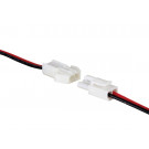 2 contacts connector male and female 50cm cable with 24v / 5a max wiring modelisme ref: lcon12