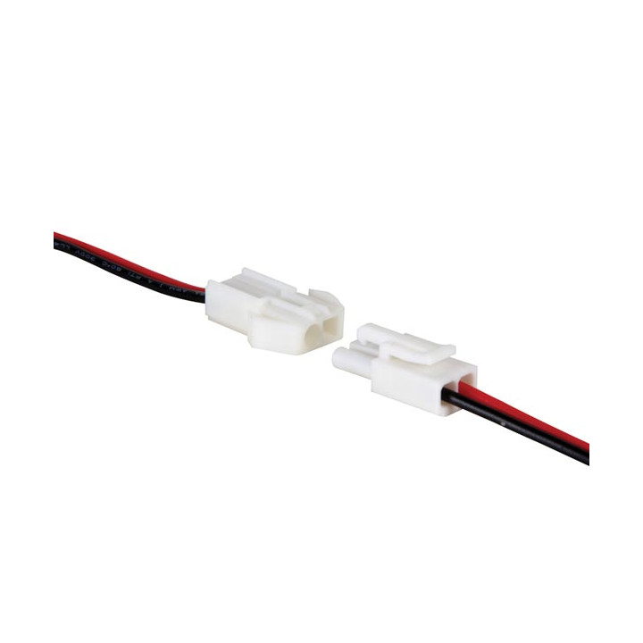 2 contactos conector del cable de 50cm masculino y femenino 24v / 5a max cableado modelisme ref: lcon12
