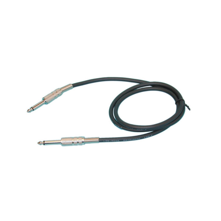 Cable 1m jack plug 6.35 to jack plug 6.35 cable patch 2xj6.3 mono m black 1m