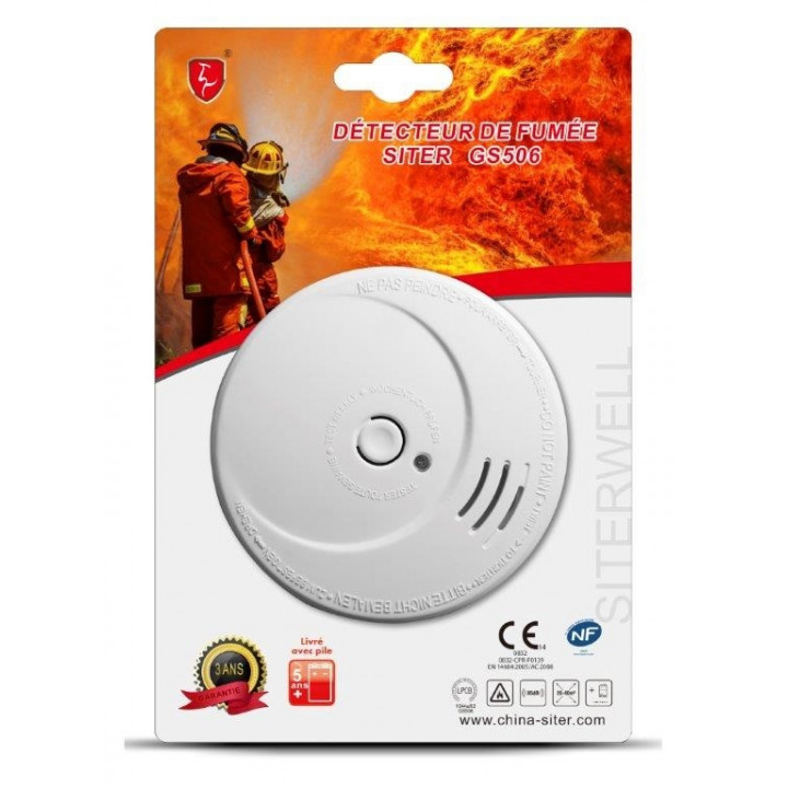 Détecteur de fumée 9v nf normes afnor en 14604 anti incendie autonome hfa 10809 601096-80