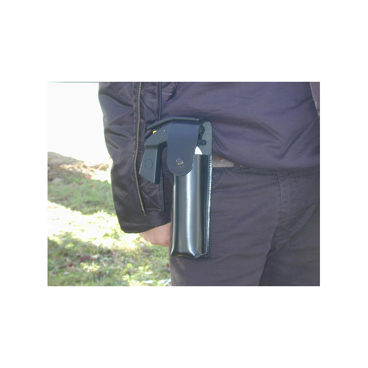 Holster for 300ml aerosol – clip – with flap for self defense spray geltg security defense security defense