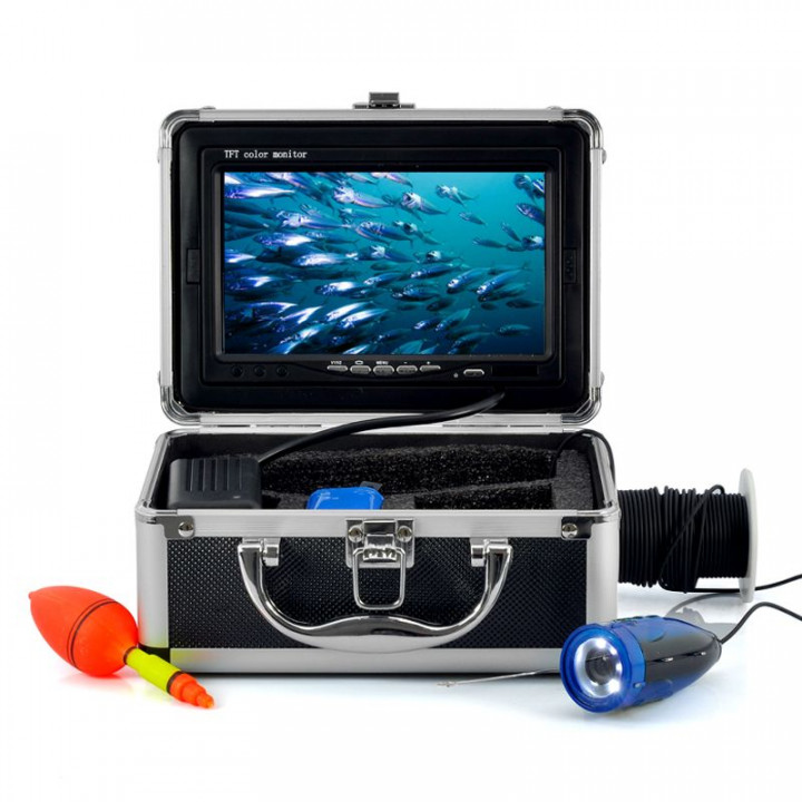 Fotocamera pesca subacquea , videocamera hd 600tvl , monitor di 7inch con cavo di 15m