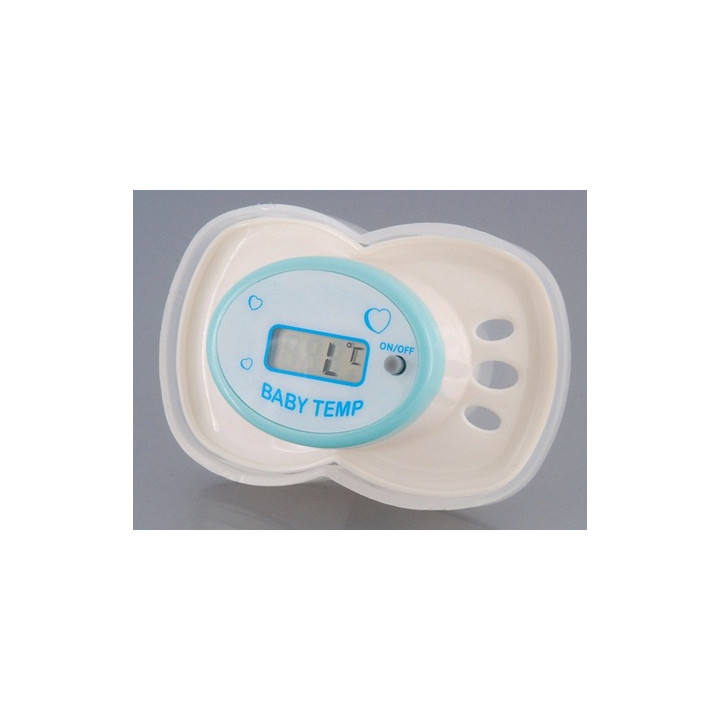 Pacifier thermometer with lcd