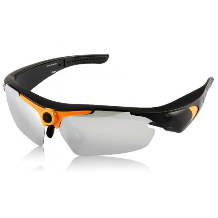 High resolution camera glasses hd 720p 5m pixels 170 degrees with remote control for extreme sports