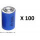 100 x 3.6v 1200mah lithium battery 1/2 aa tl5902 tl5151 tl5101 tl4902 ls14250 14250 ls tl sl750 sl350 lct1200