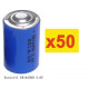 50 x 3.6v 1200mah lithium battery 1/2 aa tl5902 tl5151 tl5101 tl4902 ls14250 14250 ls tl sl750 sl350 lct1200