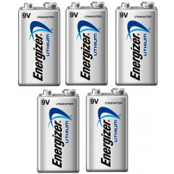 5 Battery 9v lithium battery energizer l522 750mah em9v very high capacity batteries