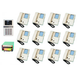 Intercom complete video doorphone for 12 apartmens (3xw12xs,star8 not included) apartment video doorphone system video doorphone