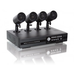 Pack cctv dvr 4 cameras ir H264 + 4 cable 20m enregistreur surveillance video cctvprom16