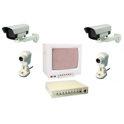 Pack surveillance video 35cm 4 cameras couleur extensible a 8 video surveillance packs surveillance