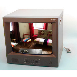 Monitore colore 14'' 35cm 400l audio +selettore 4 canali doc1400 schermo sistema videosorveglianza