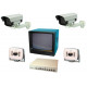 Video surveillance pack 15'' 38cm b w quad processor video pack 4 cameras extensible to 8 video surveillance system protection p