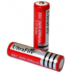 2 batterie ultrafire 3.7v 4200mah 18650 wiederaufladbare li-ionen-3a-taschenlampe tled3wz