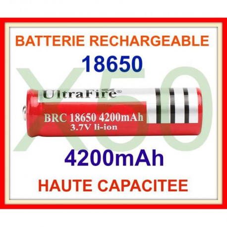 50 Battery Ultrafire 37v 4200mah 18650 Rechargeable Li Ion 3a Flashlight Tled3wz Jr International Eclats Antivols