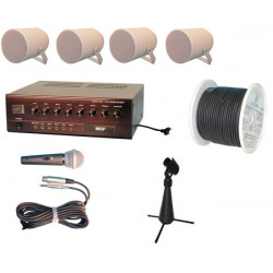 Lautsprecheranlage set verstarker + mikro mit schnur + lautsprecher kompletter set mit schnur mikrofon