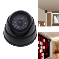 Kunststoff-Handwerk blinde gefälschte Überwachung CCTV-Überwachungs-Dome-Kamera w / rot blinkende LED-Licht-Ausgangsdekoration
