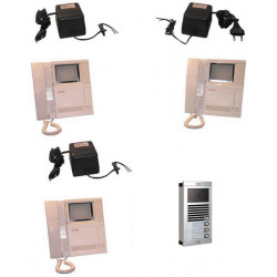Villa intercom electronics (1 camera + 2 monitors) porter black and white video projection home