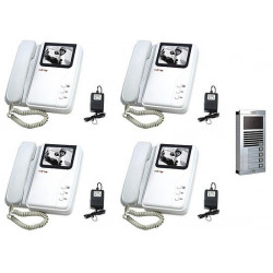 Intercom electronic b w 6 wire surface mounting video doorphone (camera+2 monitors) digital video doorphone system security alar