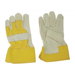 Leather work gloves xl yellow outdoor work hand protection