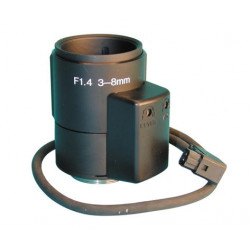 Obiettivo telecamera di videosorveglianza 12 mm asservito f1.4 cs pilotaggio iride mediante video lm12nh