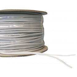Black white 13 strand standard figure of 8 loudspeaker cable. 100m reel