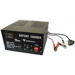 Cargador acumulator bateria recargable 220vca 220v salida 12 24v 15a cofre metal