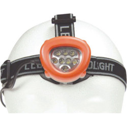 Lampe frontale 8 leds torche tete eclairage antichoc lumiere basse consommation zlhl489