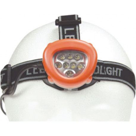 Lampara frontal 8 leds antorcha cabeza iluminacion anti choc luz bajo consumo oulam16
