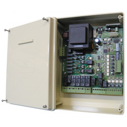 Universal control unit for controlling one or two gate sliding gate motors