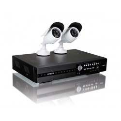 Full hd video security system 4 channels 2 ir cameras push video and status ivs cctvpromt1