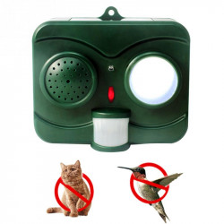 Humane Schutzmaßnahmen Schwarz Ultraschall Infrarot Sound Taschenlampe Vögel Repeller Driving Controller