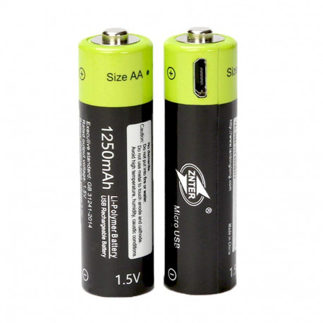 2 Batteria ricaricabile Li-polimeri Li-polimeri da 1,5 V AA micro-carica batterie 1.5 v