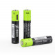 1 wiederaufladbare lithium-polymer-batterie 400mAh batterie 1,5 v aaa lr03 Znter micro usb li-polymer