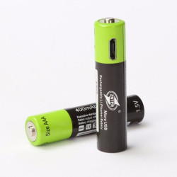2 batterie rechargeable lithium polymere 400mAh pile 1.5v aaa lr03 Znter micro usb li-polymer