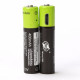 2 batería recargable del polímero de litio 400mAh batería 1.5v aaa lr03 Znter micro usb li-polymer