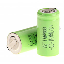 1 batteria ricaricabile 2 / 3AA Ni-Cd 600mAh 1.2v Classe energetica A ++