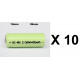 10 x 1,2 V 2 / 3AAA wiederaufladbare batterie 400 mah 2/3 AAA ni-mh nimh zelle mit tab pins für elektrorasierer rasierer