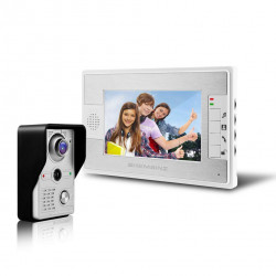 Kit visuelle visuelle Intercom-7-Zoll-Türsprechanlage Türklingel mit 1-Monitor 1-Kamerasystem, LCD-Display TFT-Display