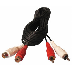 Cable 2 rca male to 2 rca female 5 meters coa111g