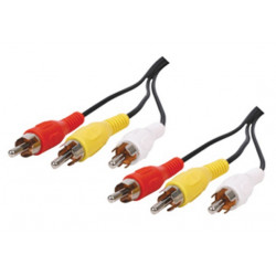 Audio cable video cable-521/10 3 rca male to 3 rca male cable 10m camera monitoring