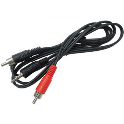 Cable video audio jack 3.5mm stereo male to 2 cable-458/0.2 male rca 0.2m cord konig